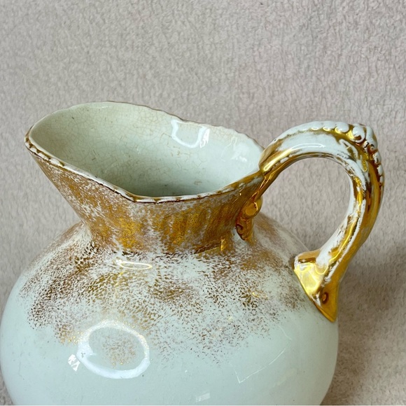 Vintage China Water Pitcher-White/Gold Luster-Classic-French-Traditional-Formal - Picture 2 of 10